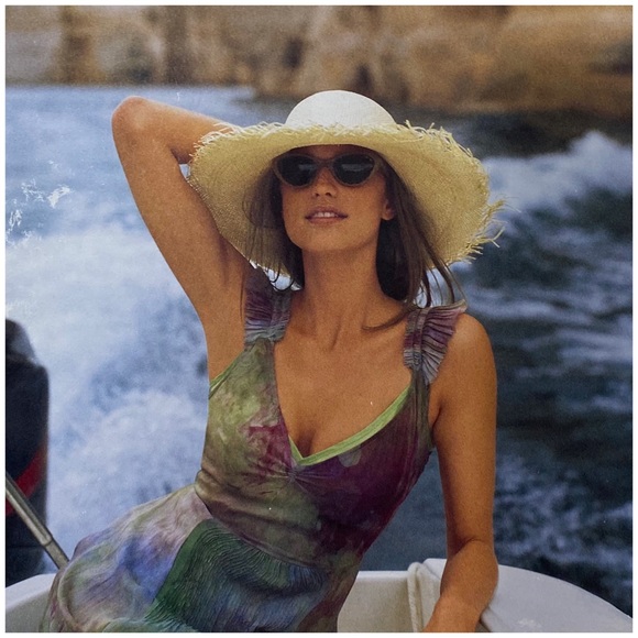 2005 Anthro “Watercolor Silk Dress” by C.C. Outlaw - Picture 12 of 16